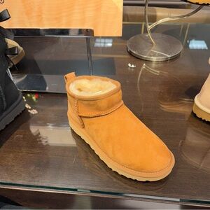 UGG Chestnut Suede Ankle Booties